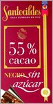 CHOCOLATE NEGRO SIN AZÚCAR CON 55% DE CACAO
