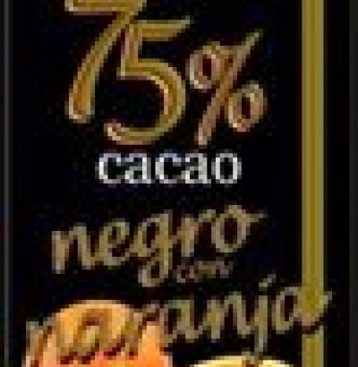 Chocolate negro con naranja 75% de cacao