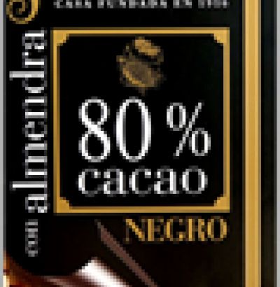 Chocolate negro 80% cacao+almendra Chocolate negro 80% cacao+almendra